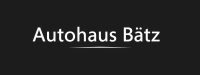 a black front with the text Autohaus Bätz and and underline, logo for a website